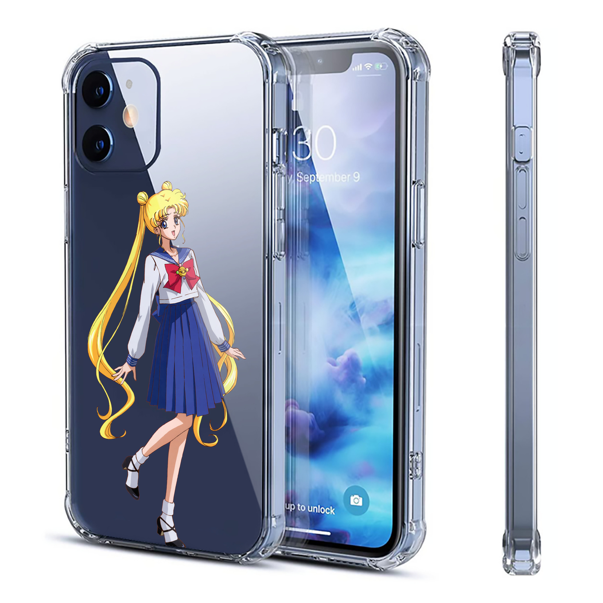 （画像用） 美少女戦士セーラームーン 愛野 美奈子 あいの みなこ Sailor Moon Aino Minako 【iPhone 12シリーズ対応】透明スマホケース（クリアソフトケース）